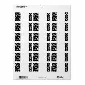 Giraffe Print Pattern. Ontwerp van dierlijke afdru Etiket (Full Sheet)