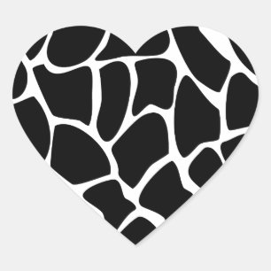 Giraffe Print Pattern. Ontwerp van dierlijke afdru Hart Sticker