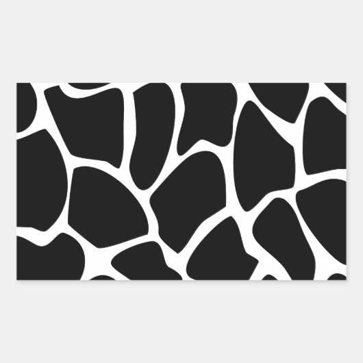 Giraffe Print Pattern. Ontwerp van dierlijke afdru Rechthoekige Sticker (Voorkant)