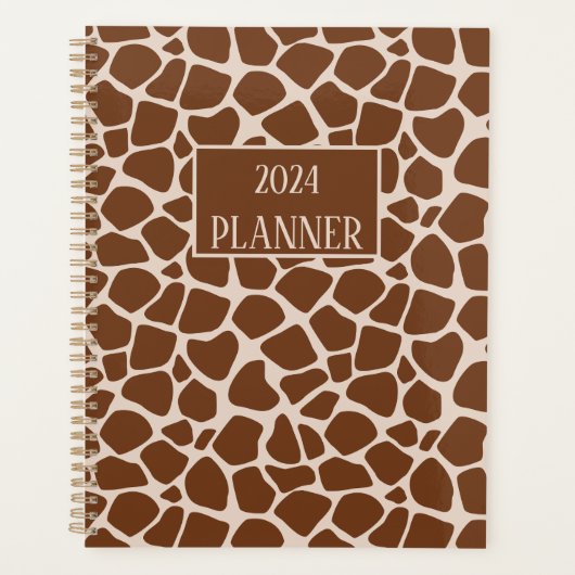 Giraffe Print Pattern Planner (Voorkant)