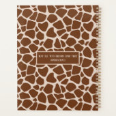 Giraffe Print Pattern Planner (Achterkant)
