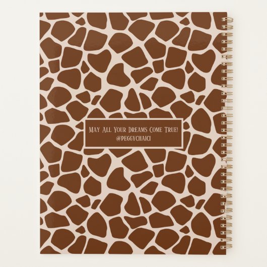 Giraffe Print Pattern Planner (Achterkant)