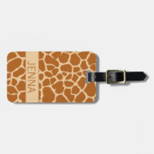 Giraffe Print Reizen Bagagelabel (Voorkant horizontaal)