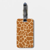 Giraffe Print Reizen Bagagelabel (Achterkant verticaal)