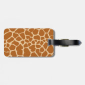 Giraffe Print Reizen Bagagelabel (Achterkant horizontaal)