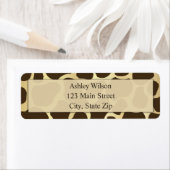 Giraffe Print retour adreslabels Etiket (Insitu)