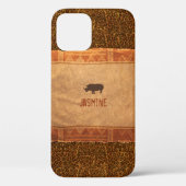 Giraffe Print Rhino Afrikaans Thema Case-Mate iPhone Case (Achterkant)