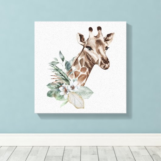 Giraffe Print Safari Animals (Insitu (Houten vloer))