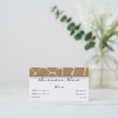 Giraffe Print Visitekaartje (Staand voorkant)