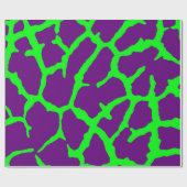 Giraffe Print Wine Limoen Cadeaupapier (Vlak)