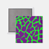 Giraffe Print Wine Limoen Magneet (Voorkant / Achterkant)