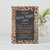 Giraffe printkarton kaart (Staand voorkant)