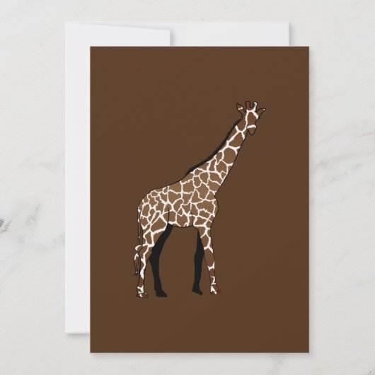 Giraffe printkarton kaart (Achterkant)