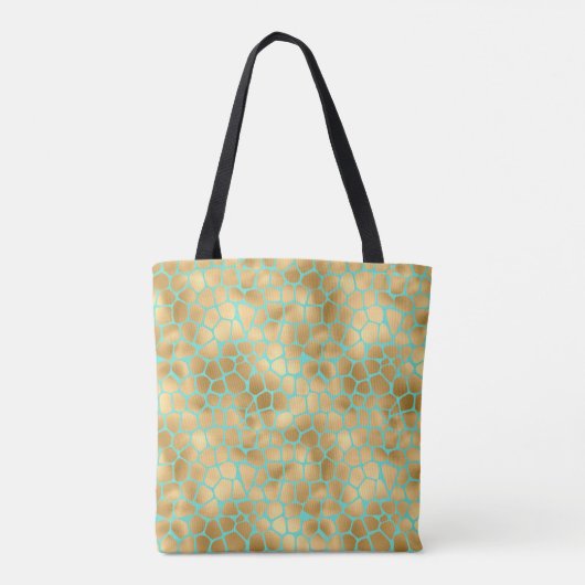 Giraffe printmunt en gouden munt tote bag (Achterkant)