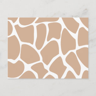 Giraffe printpatroon in beige. briefkaart