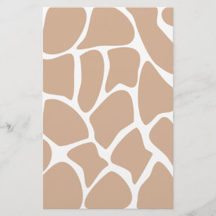 Giraffe printpatroon in beige. briefpapier