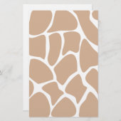 Giraffe printpatroon in beige. briefpapier (Voorkant / Achterkant)