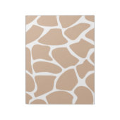 Giraffe printpatroon in beige. notitieblok (Linkerzijde)