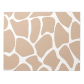 Giraffe printpatroon in beige. notitieblok (Voorkant)