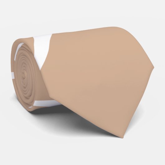 Giraffe printpatroon in beige. stropdas (Opgerold)