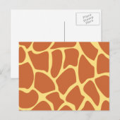 Giraffe printpatroon in bruin en geel. briefkaart (Voorkant / Achterkant)