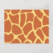Giraffe printpatroon in bruin en geel. briefkaart (Voorkant)