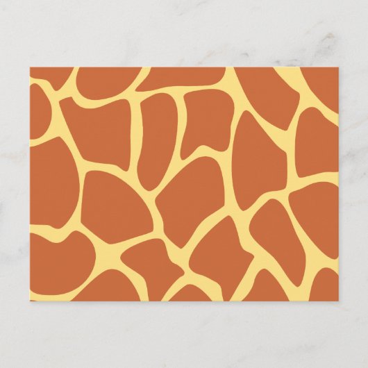 Giraffe printpatroon in bruin en geel. briefkaart (Voorkant)