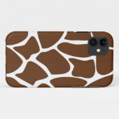 Giraffe printpatroon in donkerbruin. Case-Mate iPhone case (Achterkant (horizontaal))