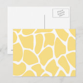Giraffe printpatroon in geel. briefkaart (Voorkant / Achterkant)