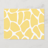 Giraffe printpatroon in geel. briefkaart (Voorkant)