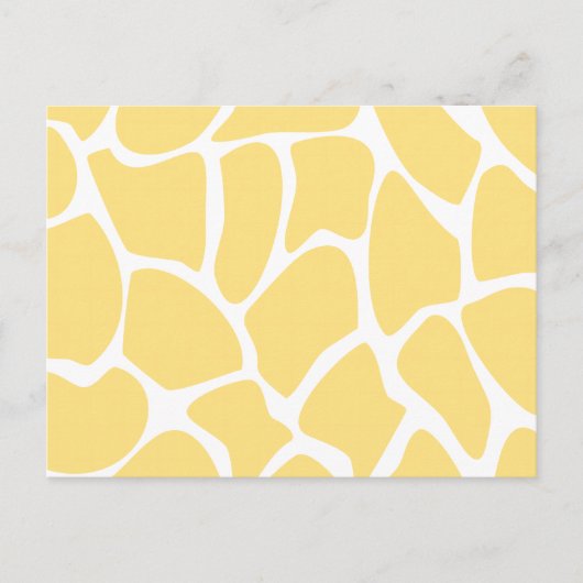 Giraffe printpatroon in geel. briefkaart (Voorkant)