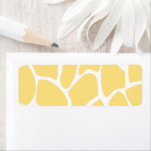 Giraffe printpatroon in geel. etiket (Insitu)