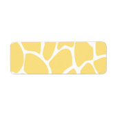 Giraffe printpatroon in geel. etiket (Voorkant)