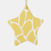 Giraffe printpatroon in geel. keramisch ornament (Rechts)