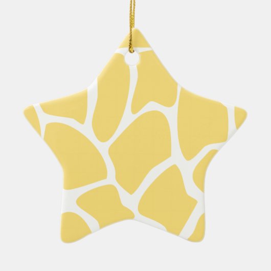 Giraffe printpatroon in geel. keramisch ornament (Voorkant)