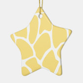 Giraffe printpatroon in geel. keramisch ornament (Links)