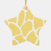 Giraffe printpatroon in geel. keramisch ornament (Achterkant)