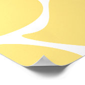 Giraffe printpatroon in geel. poster (Hoek)