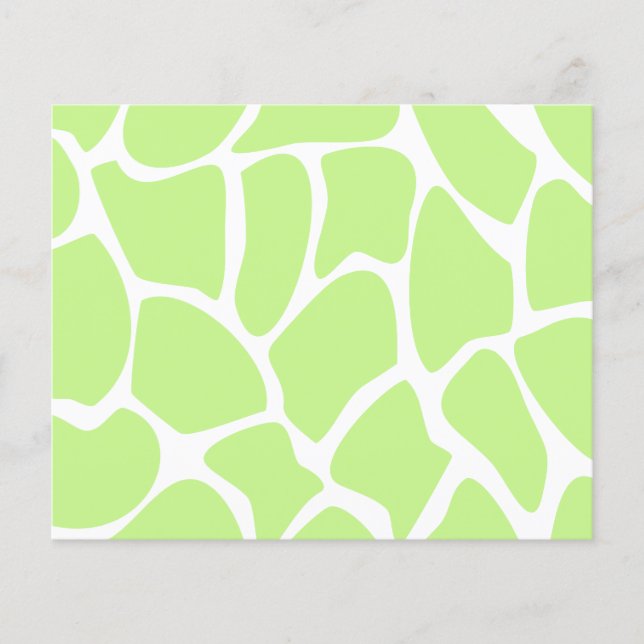 Giraffe printpatroon in Light Lime Green. (Voorkant)