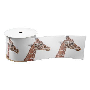 Giraffe profiel satijnen lint
