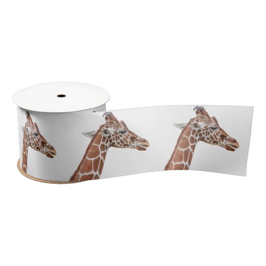 Giraffe profiel satijnen lint (Spoel)