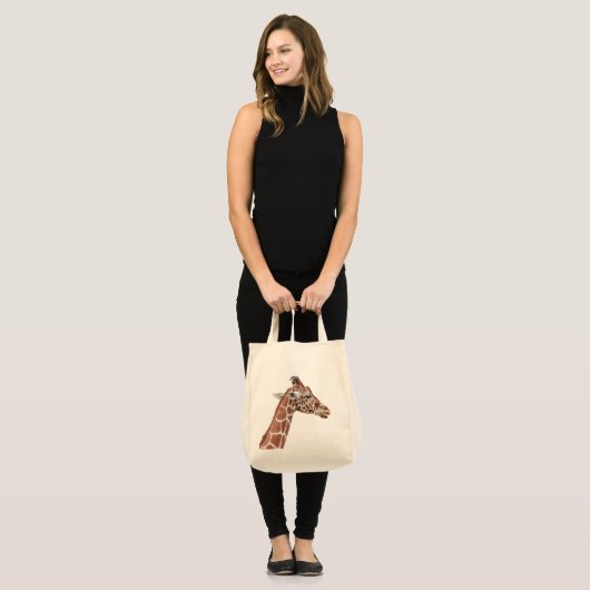 Giraffe profiel tote bag (Voorkant (model))