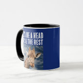 GIRAFFE PUN GRAPPIGE KOFFIE MOK (Voorkant links)