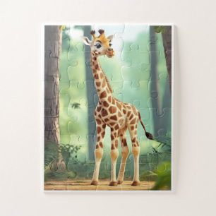 Giraffe-puzzel voor kinderen legpuzzel