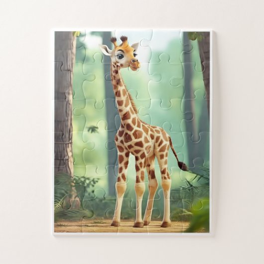 Giraffe-puzzel voor kinderen  legpuzzel (Verticaal)