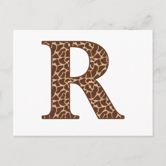 giraffe-r briefkaart (Voorkant)