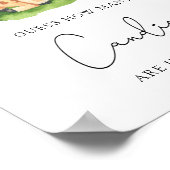 Giraffe - Raad hoeveel snoepjes Poster (Hoek)