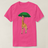 Giraffe Raining Umbrella T-shirt (Design voorkant)