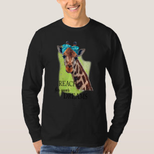 Giraffe Reach voor uw droombeeld Inspirerend T-shirt