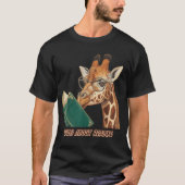 Giraffe Reading Book Eyeglasses Animals Teachers  T-shirt (Voorkant)